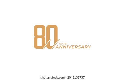 Jubiläumsfeier zum 80-jährigen Jubiläum, Vektor. Gruß zum Jubiläum feiert Vorlagendesign-Illustration