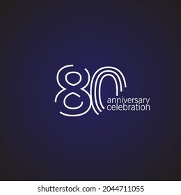 80 year anniversary celebration vector template design illustration