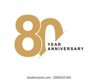 80 year anniversary symbol vector design illustration 