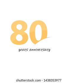 80 year anniversary vector, style  for celebration, logo template