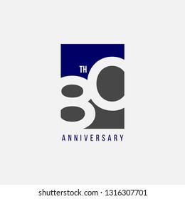 80 Year Anniversary Vector Template Design Illustration