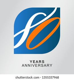 80 Year Anniversary Vector Template Design Illustration, with flat design.