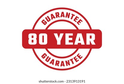 80 Year Guarantee Rubber Stamp