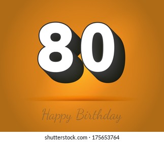 80 years anniversary birthday card
