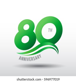 80 Years Anniversary Celebration Design logo
