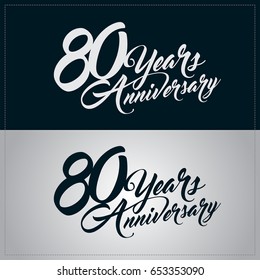 80 years anniversary celebration logotype