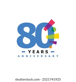 80 Years Anniversary Celebration Number Collection Design Fun