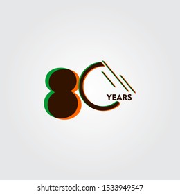 80 Years Anniversary Celebration Vector Template Design Illustration - Powered by Shutterstock - Get 15% off with code: PIKWIZARD15