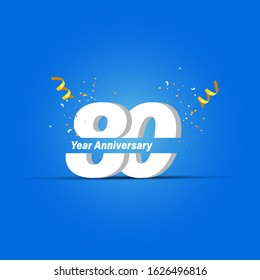 80 Years Anniversary Celebration Vector Template Design Illustration