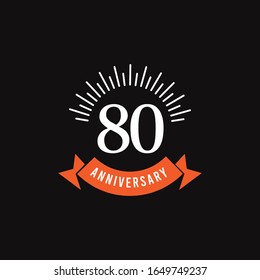80 Years Anniversary Celebration Vector Template Design Illustration
