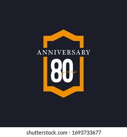 80 Years Anniversary Celebration Vector Template Design Illustration