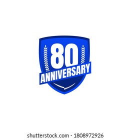 80 Years Anniversary Celebration Vector Template Design Illustration