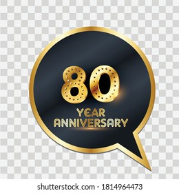 80 Years Anniversary Celebration Vector Template Design Illustration