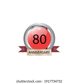 Jubiläum des 80-jährigen Jubiläums, Vektordesign-Illustration