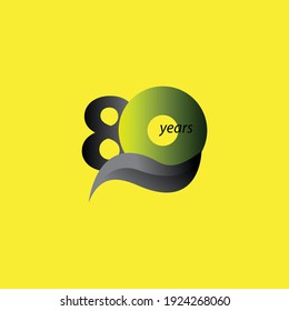 80-jährige Jubiläumsfeier Vektor Template Design Illustration