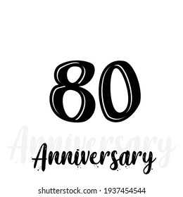80 Years Anniversary Celebration Vector Template Design Illustration