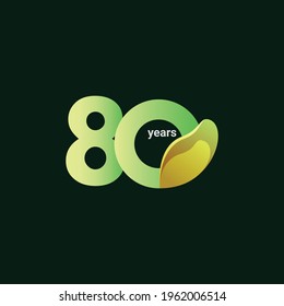 80 Years Anniversary Celebration Vector Template Design Illustration