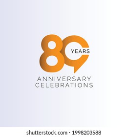 80 Years Anniversary Celebration Vector Template Design Illustration