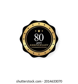80 Years Anniversary Celebration Vector Template Design Illustration