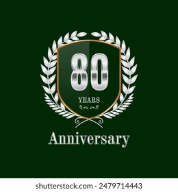 80 years anniversary celebration vector template design illustration