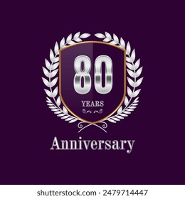 80 years anniversary celebration vector template design illustration