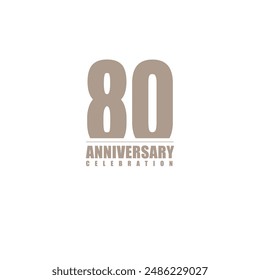80 años celebración de aniversario Vector Plantilla diseño ilustración 
