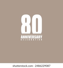 80 years anniversary celebration vector template design illustration 