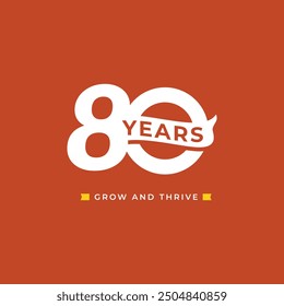 80 Years Anniversary Celebration Vector Template Design Illustration