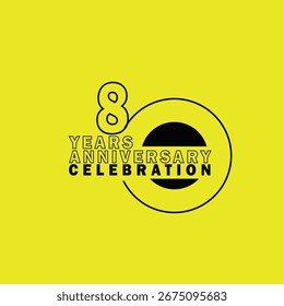 Ilustración de diseño de Plantilla de Vector de celebración de 80 años