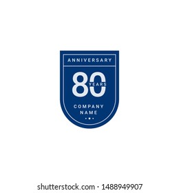 80 Years Anniversary Celebration Your Company Vector Template Design Illustration