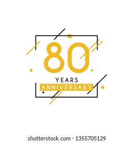 80 Years anniversary deaign template vector illustration