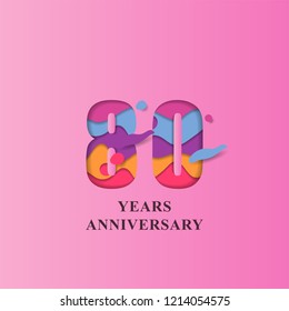 80 Years Anniversary design template. Vector eps 10