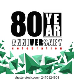 80 Years anniversary elebration vetor template design illustration