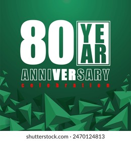 80 Years anniversary elebration vetor template design illustration