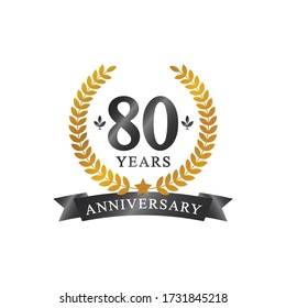 80 years anniversary elegant design