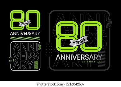 80 years anniversary font. for vector typography, automotive, merchandise, sport font, wedding, greeting card, and invitation