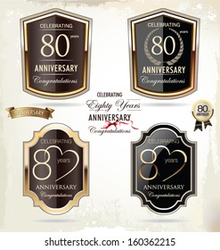 80 years anniversary golden label