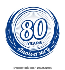 80 years anniversary. Anniversary logo design. 80 years logo.