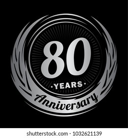 80 years anniversary. Anniversary logo design. 80 years logo.