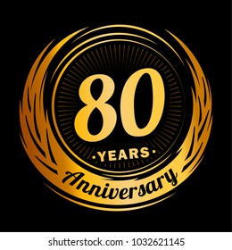 80 years anniversary. Anniversary logo design. 80 years logo.