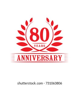 80 years anniversary logo template. 