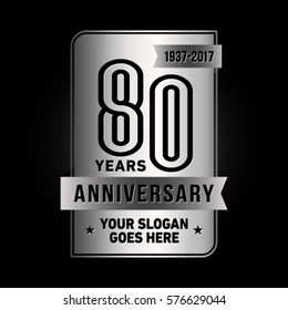 80 years anniversary logo. Vector and illustration.