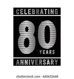 80 years anniversary logo. Vector and illustration.