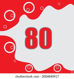 80 años. eps de diseño vectorial 10