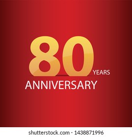 80 years anniversary vector, style  for celebration, logo template