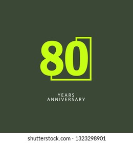 80 Years Anniversary Vector Template Design Illustration.