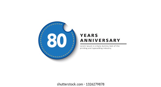 80 Years Anniversary Vector Template Design Illustration.