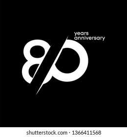 80 Years Anniversary Vector Template Design Illustration