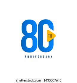 80 Years Anniversary Vector Template Design Illustration