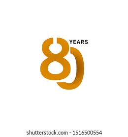 80 Years Anniversary Vector Template Design illustration